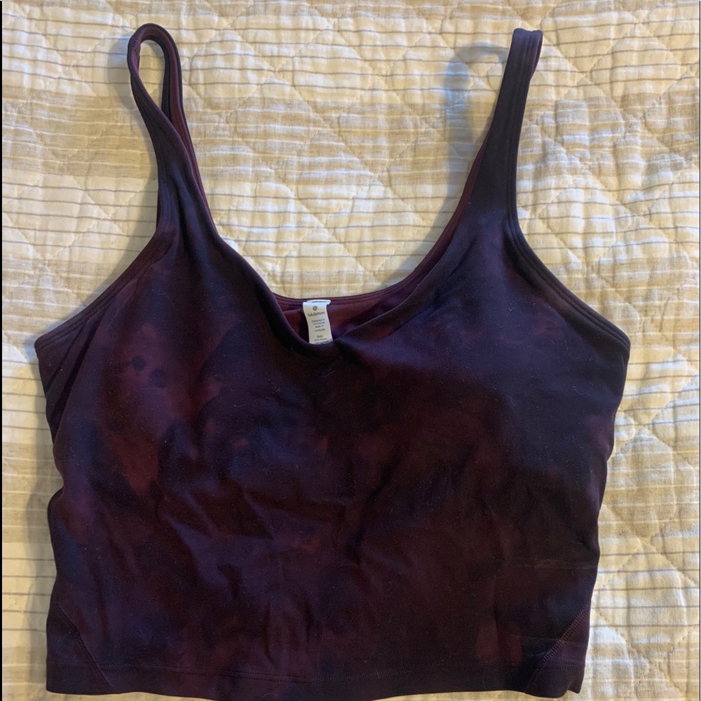 NEVER WORN LULU DIAMON DYE ALIGN TANK